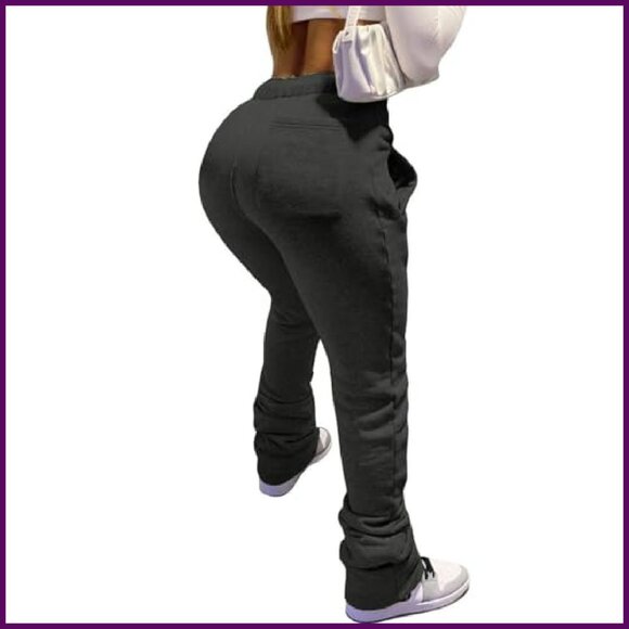 Sherpa Lined Fleece Sweatpants Women's Joggers Athletic Lounge Pants - Picture 3 of 8